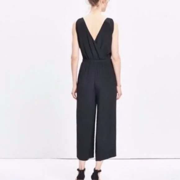 Madewell Star Night Wide Leg Black Romper Jumpsuit Sz XXS - Picture 2 of 14